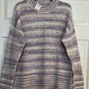 J. Crew Factory Women's Sweater in Purple and Cream